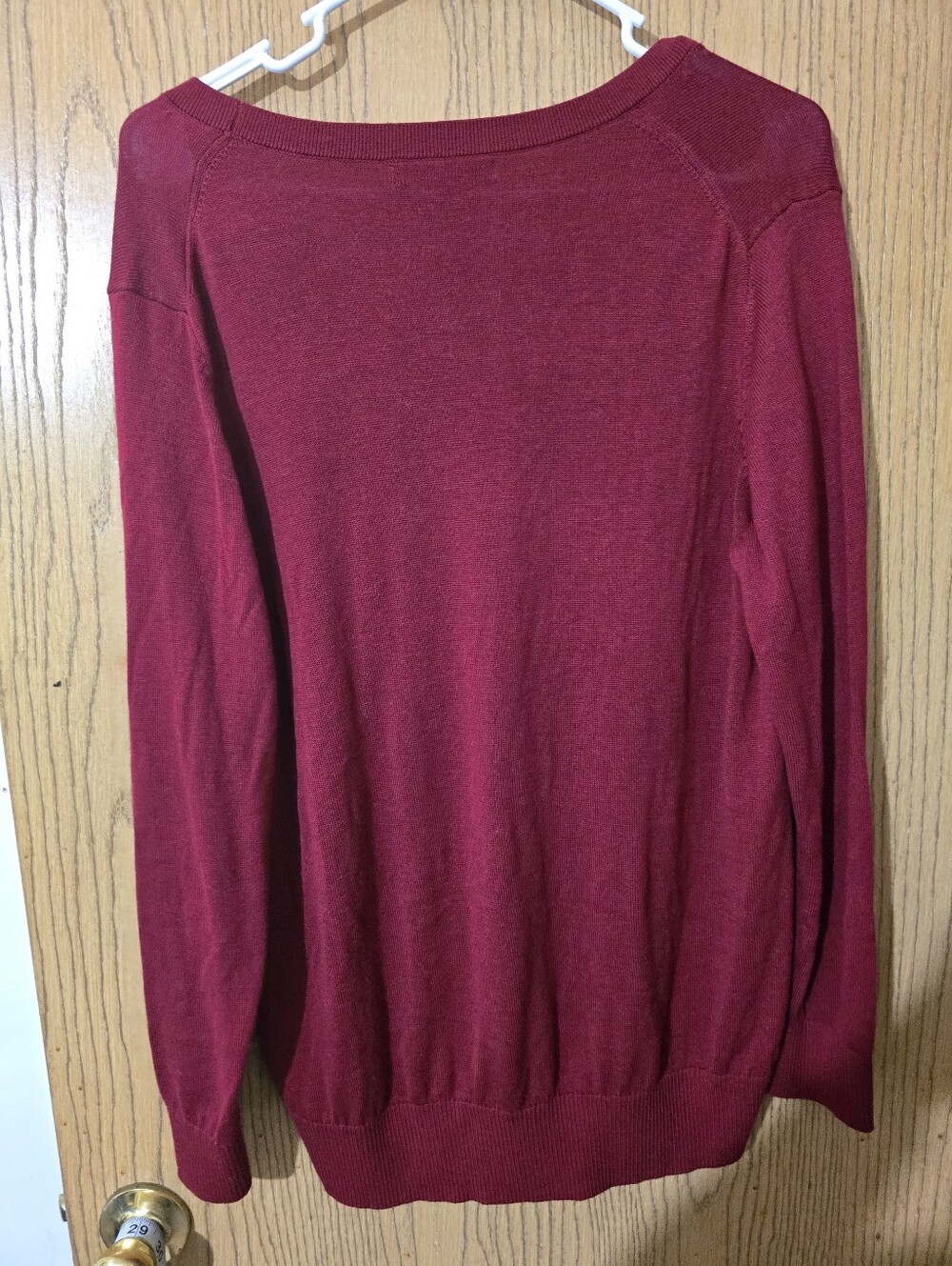 Vince Camuto V-Neck Cozy Women's Sweater in Burgundy - Picture 3 of 3
